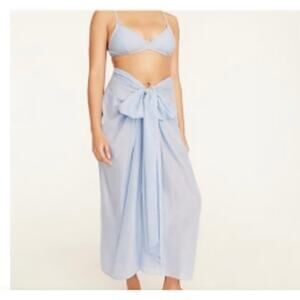 J.Crew 100% Cotton Convertible Beach Sarong in Blue, NWT